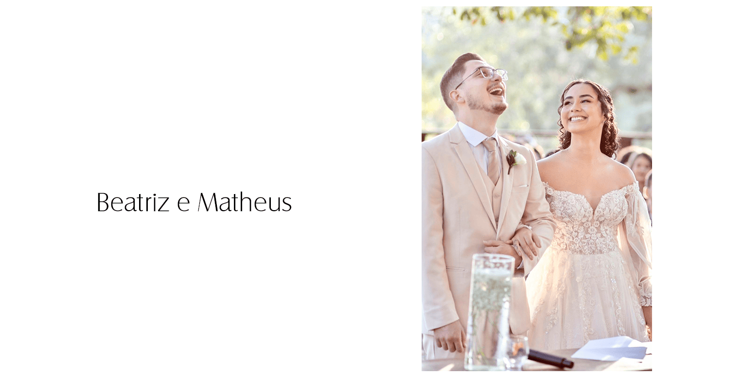 Para Beatriz, o vestido de noiva sempre fez parte desse sonho. O vestido já estava desenhado em sua mente, carregando o estilo e a personalidade que sempre imaginou para esse momento tão especial. Para tornar esse sonho real, ela veio até a Zephora Alta Costura experimentar e escolher, entre os modelos de nosso acervo, o vestido que representasse exatamente aquilo que sempre sonhou. O desejo era claro: um vestido de noiva ombro a ombro, com mangas longas, em renda, com caimento fluido, leves bordados e um discreto decote. Ao descrever para nossa consultora todos os detalhes do vestido que imaginava, recebeu uma resposta surpreendente: havia apenas um modelo que correspondia exatamente ao que havia descrito.